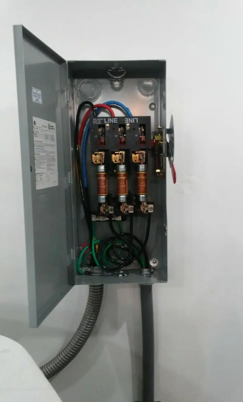 Three-phase disconnect switch installed for Electrical Wiring & Rewiring in Richfield